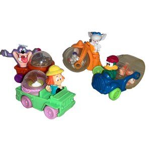 4 Piece 1992 McDonald's Toys Warner Bros. TINY TUNES / Looney Tunes Cars Vintage
